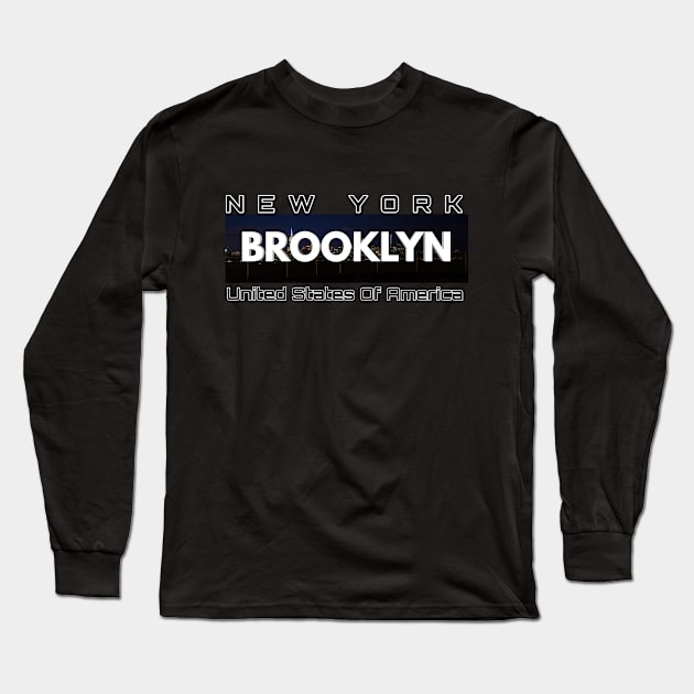 new york brooklyn united states of america Long Sleeve T-Shirt by FromBerlinGift